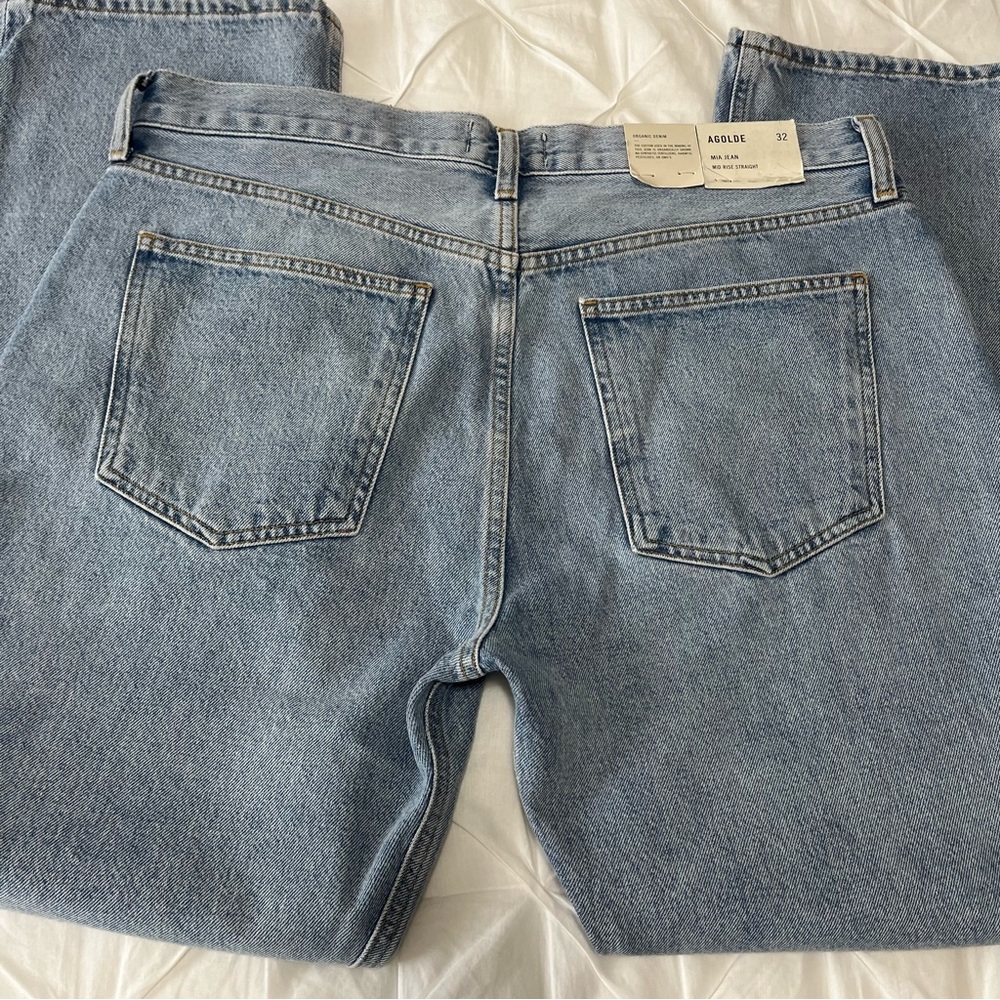 Agolde Mia Mid Rise Straight Denim - Picture 8 of 15